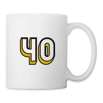 40 YEARS. 40th ANNIVERSARY. BIRTHDAY 40 YEARS. 40 - Mug - white - Right