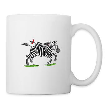 Zora und ihr Papa auf dem Weg ins Krankenhaus - Tasse - Weiß - Rechts