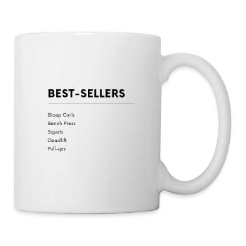 Best Sellers im Fitnessstudio - Tasse - Weiß - Rechts