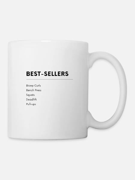 Best Sellers im Fitnessstudio - Tasse - Weiß