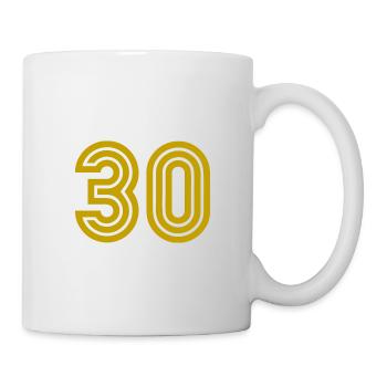 30. 30 ANS. 30e ANNIVERSAIRE. ANNIVERSAIRE 30 ANS. - Mug blanc - blanc - Droite
