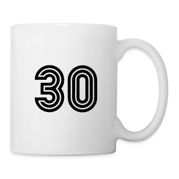 30. 30 ANS. 30e ANNIVERSAIRE. ANNIVERSAIRE 30 ANS. - Mug blanc - blanc - Droite