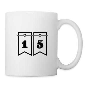 15. 15 YEARS. 15th ANNIVERSARY. 15 YEAR ANNIVERSARY. - Mug - white - Right