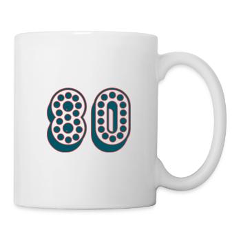 80. 80 YEARS. 80th ANNIVERSARY. 80TH BIRTHDAY. - Mug - white - Right