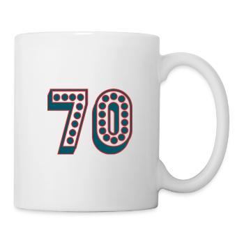 70. 70 YEARS. 70TH ANNIVERSARY. 70TH ANNIVERSARY. - Mug - white - Right