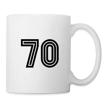 70. 70 YEARS. 70TH ANNIVERSARY. 70TH ANNIVERSARY. - Mug - white - Right