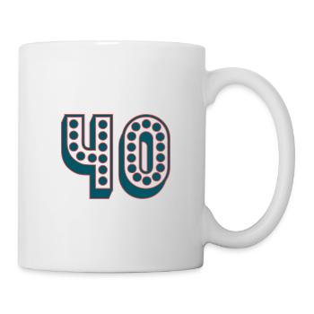 40. 40 YEARS. 40th ANNIVERSARY. 40TH ANNIVERSARY. - Mug - white - Right