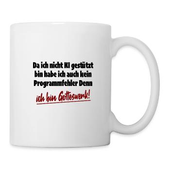 God's Work-Ki-God Created Me-Saying - Mug - white - Right