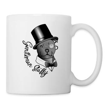 Herr Staffy - Tasse - Weiß - Rechts