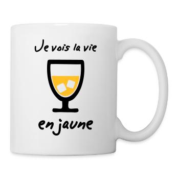 La vie en jaune,pastis - Mug blanc - blanc - Droite