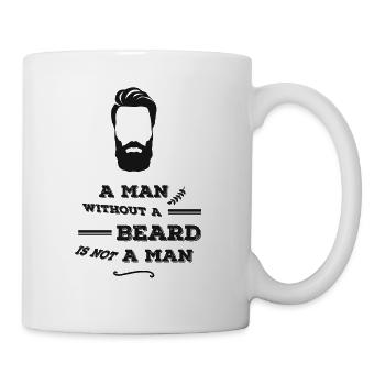 Without Beard is not a man-Bart-monokel-Gentleman - Tasse - Weiß - Rechts