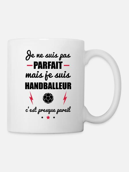 pas parfait mais handball, handballeur - Mug blanc - blanc