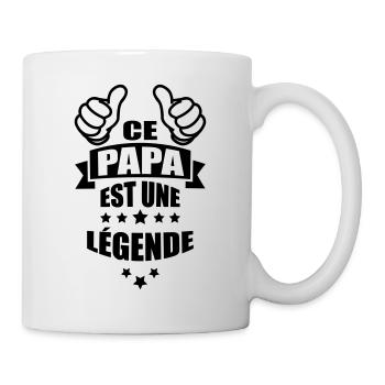 ce papa est une légende - Mug blanc - blanc - Droite