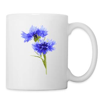 Kornblume - Tasse - Weiß - Rechts