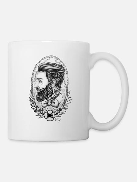 Hommes barbus - Mug blanc - blanc