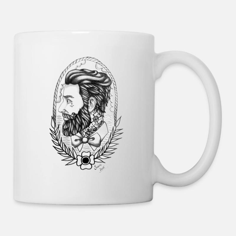 Hommes barbus - Mug blanc - blanc