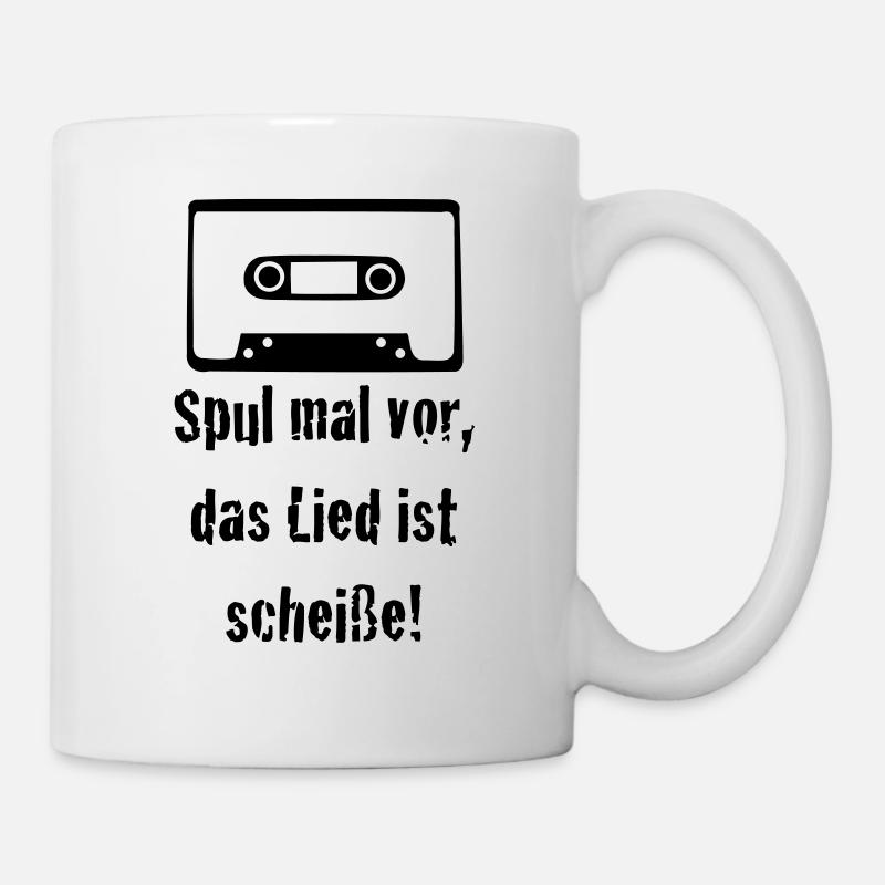temps de bobine avant, la chanson est de la merde! - Mug blanc - blanc