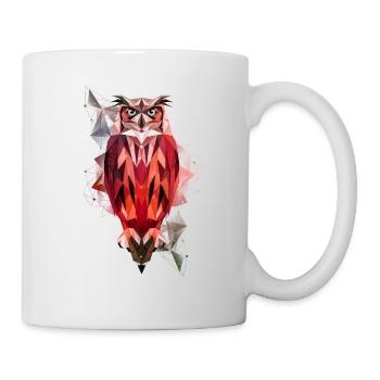Polygone de hibou - Mug blanc - blanc - Droite
