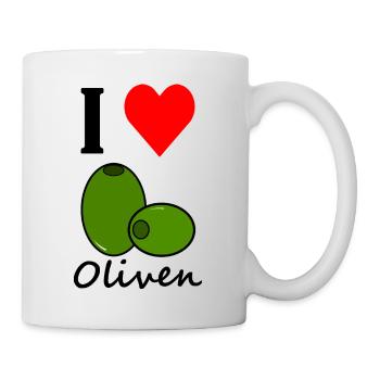 Olives | I love olives design saying. | heart - Mug - white - Right