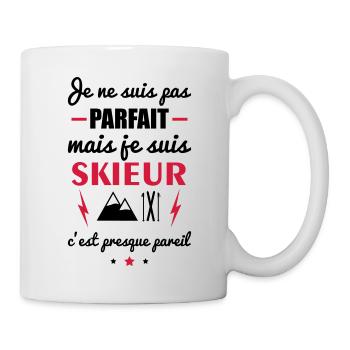 pas parfait skieur,idée cadeau ski - Mug blanc - blanc - Droite