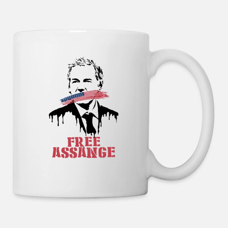 Assange Leak gratuit - Mug blanc - blanc