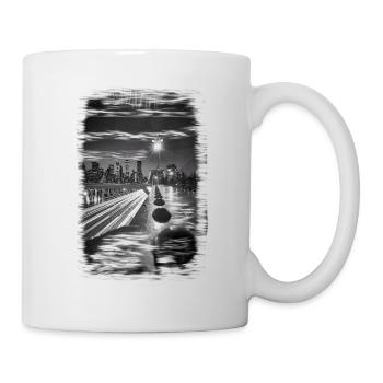 City New York Night USA Skyline Stadt - Mug - white - Right