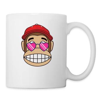 Affe - Tasse - Weiß - Rechts