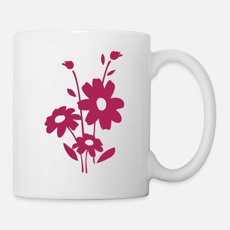 Fleur fleur - Mug blanc - blanc