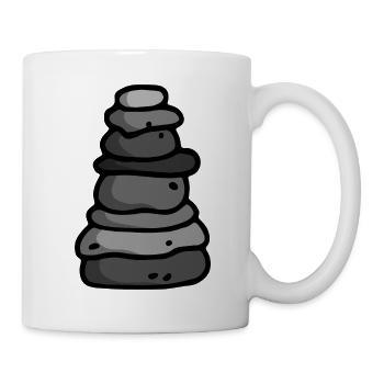 Steinmännchen cairn Glücksbringer - Tasse - Weiß - Rechts