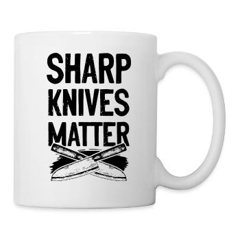 chef chef chef knife spruch - Mug - white - Right