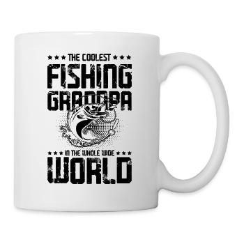 angeln grandpa - Tasse - Weiß - Rechts