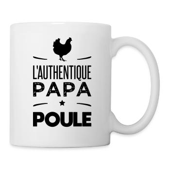 L authentique papa poule - Mug blanc - blanc - Droite