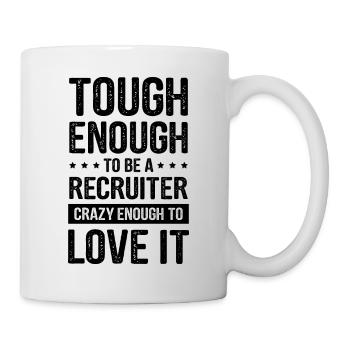 strong recruiter advertiser - Mug - white - Right