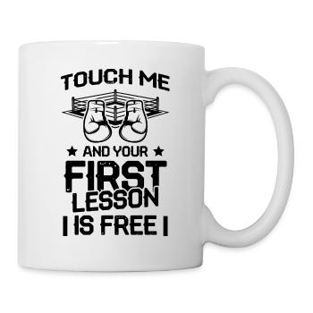 boxer boxing gloves - Mug - white - Right