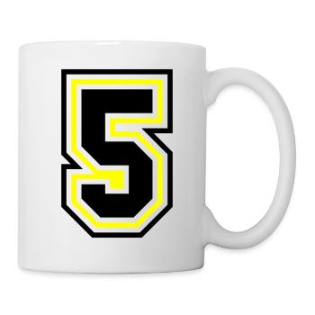 5 Number symbol - Mug - white - Right
