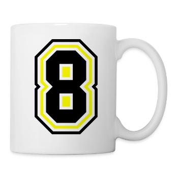 8 nombre symbole - Mug blanc - blanc - Droite