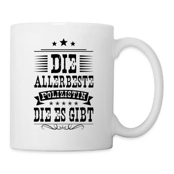 Allerbeste Polizistin - Tasse - Weiß - Rechts