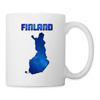 Blue Finland Carte - Mug blanc - blanc - Droite