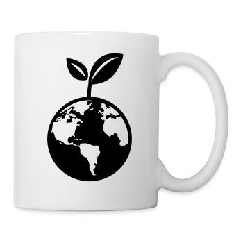 Planet Erde - Tasse - Weiß - Rechts