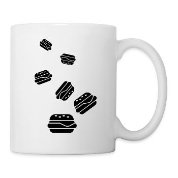 Burger Icon Silhouette - Mug - white - Right
