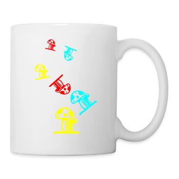 Symbole des champignons - Mug blanc - blanc - Droite
