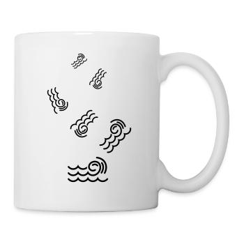 Icône d’onde - Mug blanc - blanc - Droite