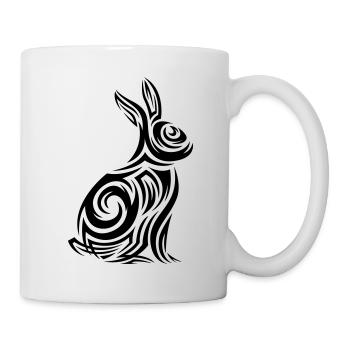 Hase Tribal Tattoo - Tasse - Weiß - Rechts