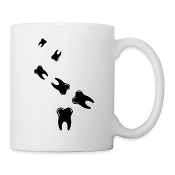 Symbole de l’icône de dent - Mug blanc - blanc - Droite