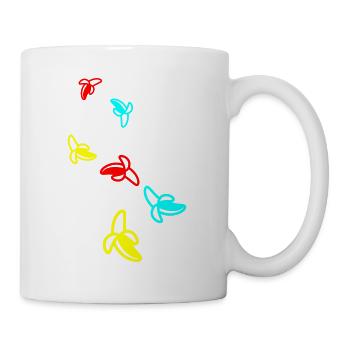 Icône banane - Mug blanc - blanc - Droite