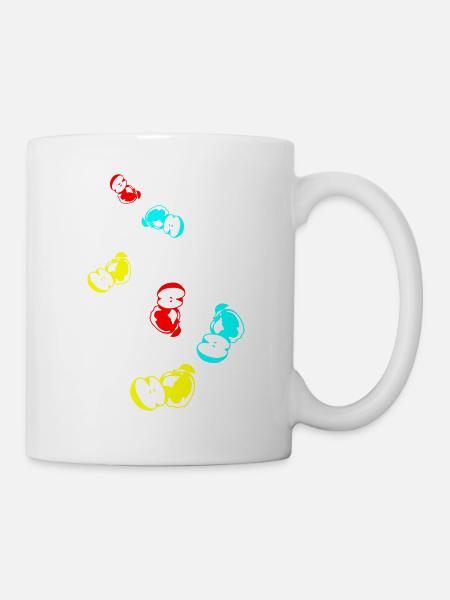 Apfel icon vitamine - Tasse - Weiß