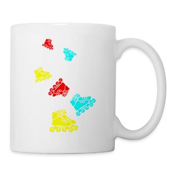 Inline skates symbol - Tasse - Weiß - Rechts