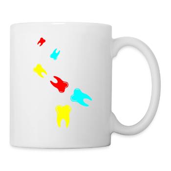Symbole de l’icône de dent - Mug blanc - blanc - Droite