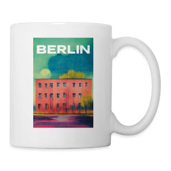 Lonely House à Berlin Affiche de voyage Rétro - Mug blanc - blanc - Droite