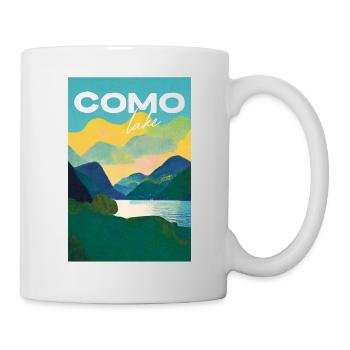 Lac de Côme Ancienne Affiche de Voyage Rétro - Mug blanc - blanc - Droite